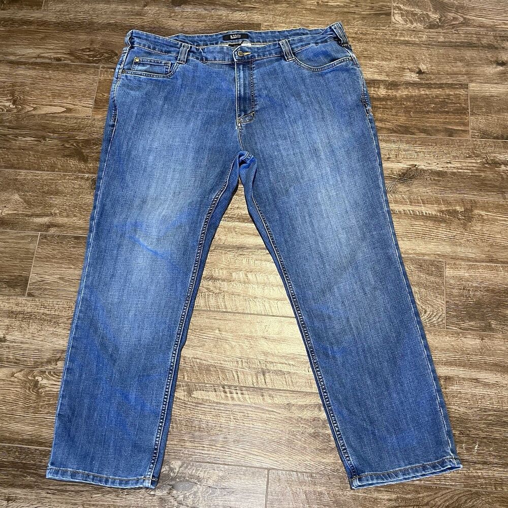 5.11 Tactical Defender-Flex Straight Leg Jeans Mens 42x30 Medium Wash 74477